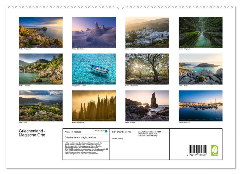 Griechenland - Magische Orte (CALVENDO Premium Wandkalender 2026)