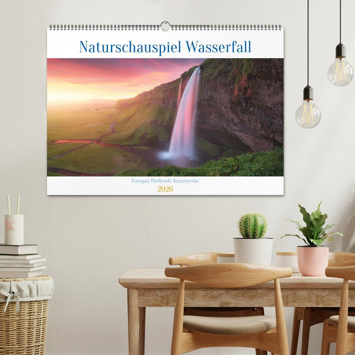 Naturschauspiel Wasserfall: Europas fließende Kunstwerke (CALVENDO Wandkalender 2026)