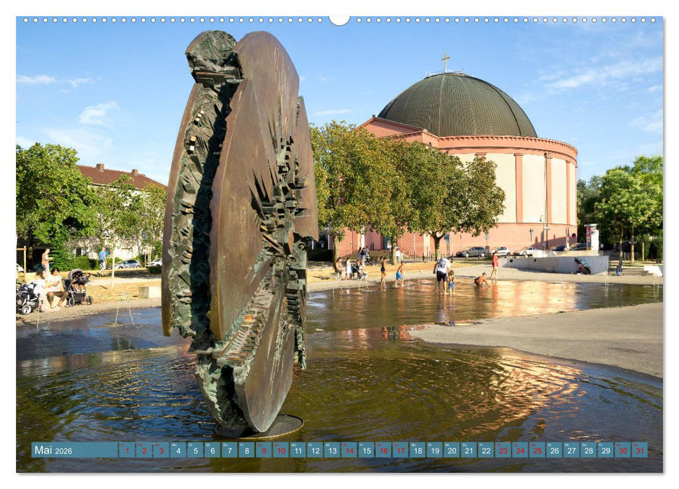 Darmstadt - Mathildenhöhe und Altstadt (CALVENDO Premium Wandkalender 2026)