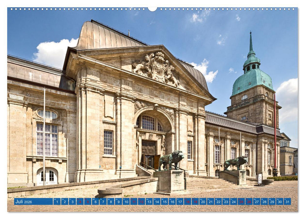 Darmstadt - Mathildenhöhe und Altstadt (CALVENDO Premium Wandkalender 2026)