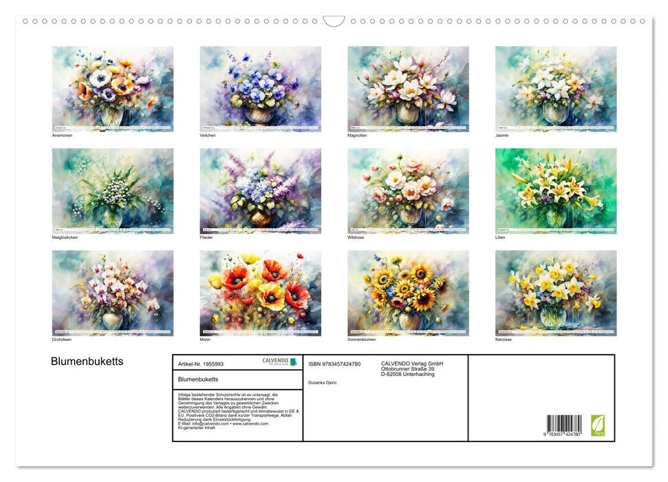 Blumenbuketts (CALVENDO Wandkalender 2026)