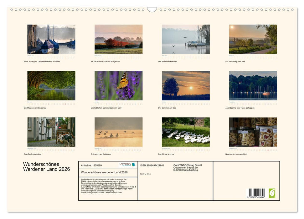 Wunderschönes Werdener Land 2026 (CALVENDO Wandkalender 2026)