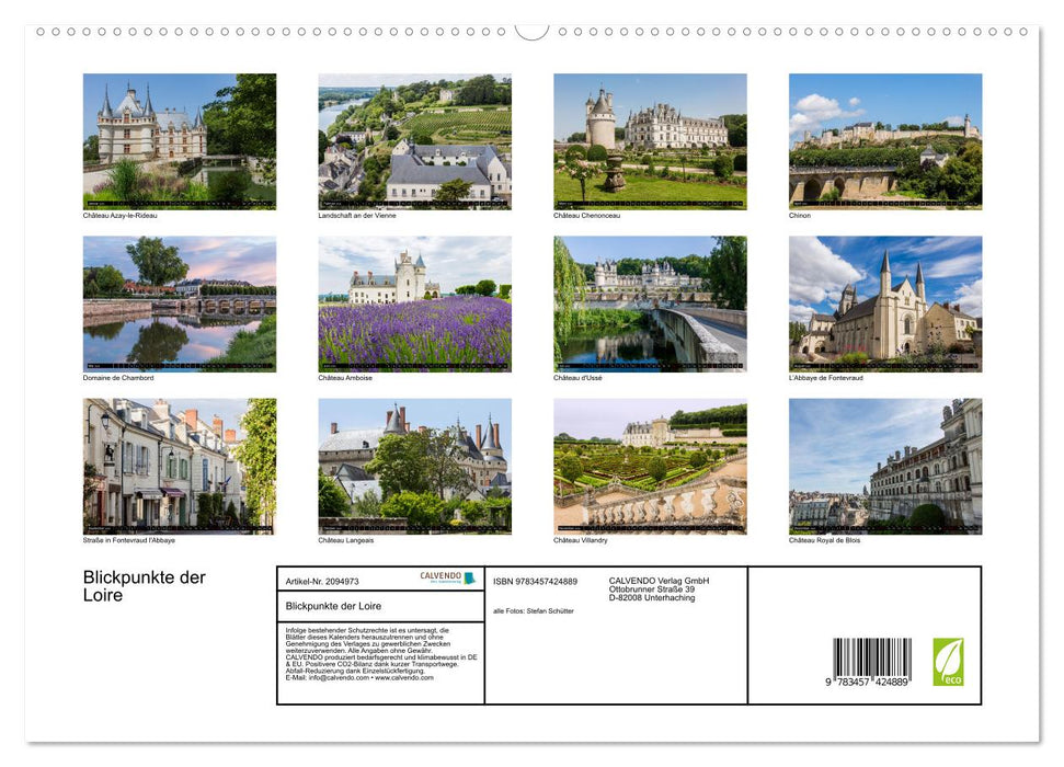 Blickpunkte der Loire (CALVENDO Premium Wandkalender 2026)