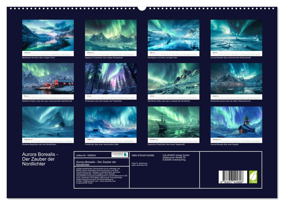 Aurora Borealis - Der Zauber der Nordlichter (CALVENDO Premium Wandkalender 2026)