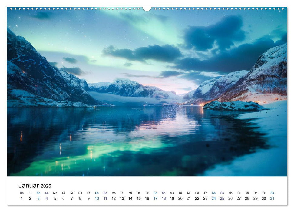 Aurora Borealis - Der Zauber der Nordlichter (CALVENDO Premium Wandkalender 2026)