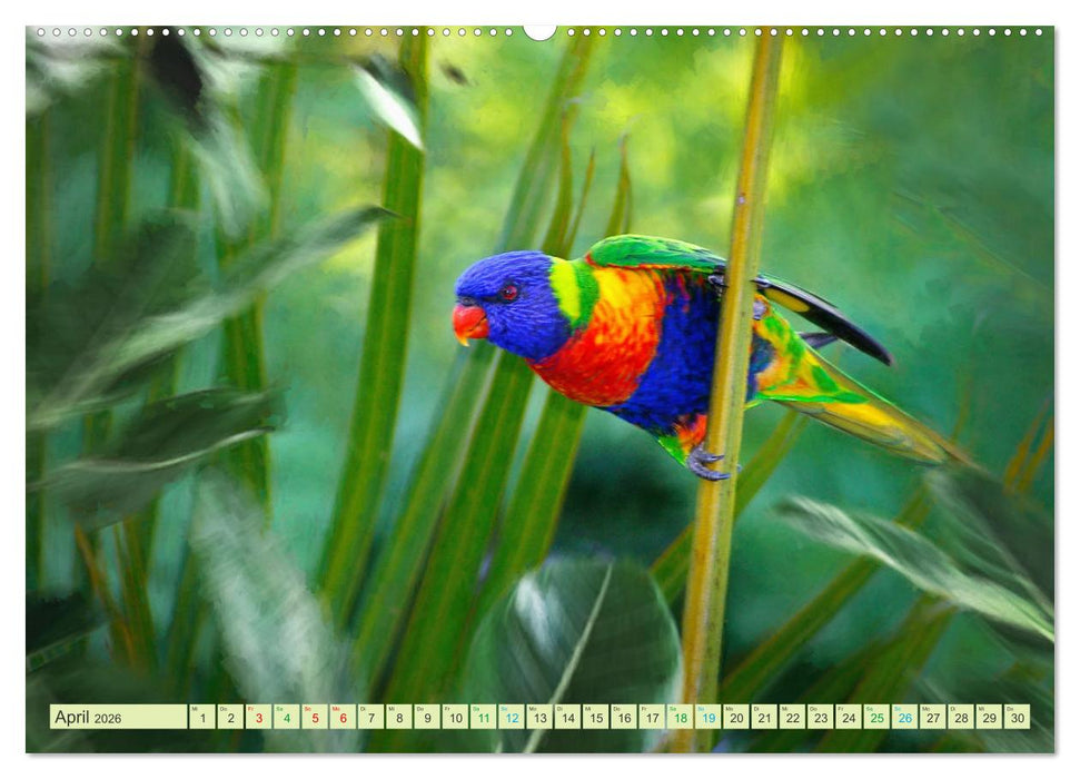 Hallo Dschungel - Artwork (CALVENDO Premium Wandkalender 2026)