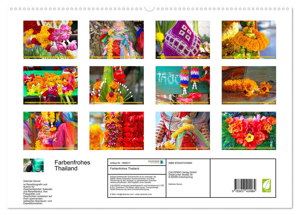Farbenfrohes Thailand (CALVENDO Premium Wandkalender 2026)