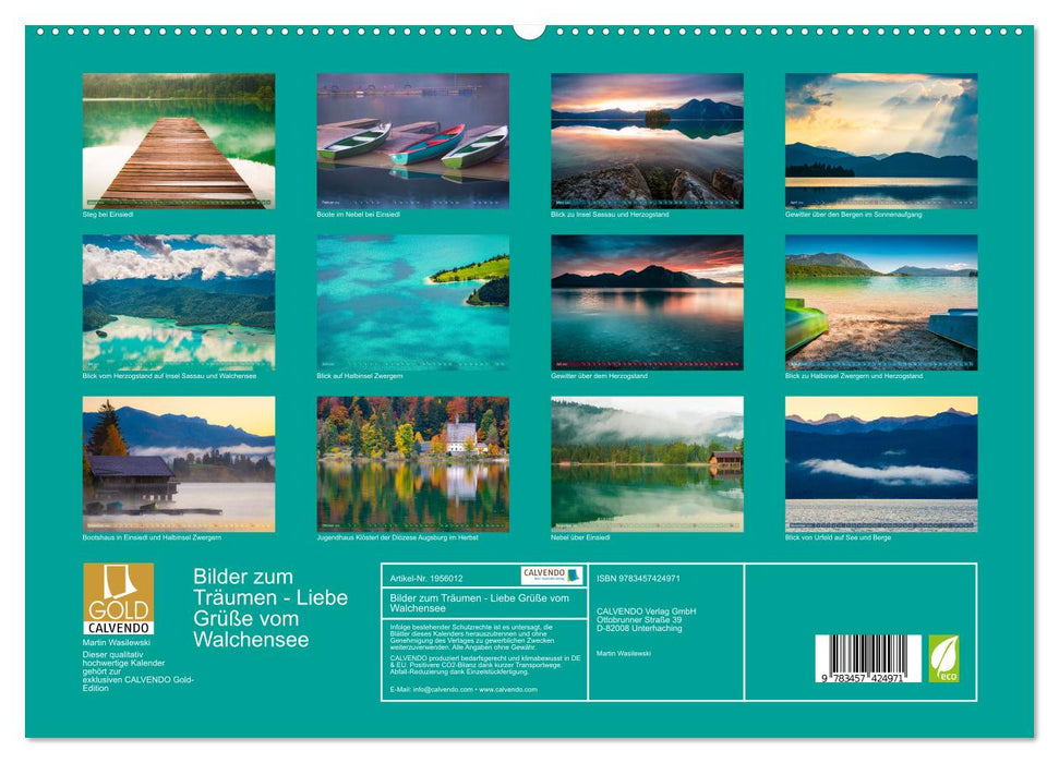 Bilder zum Träumen - Liebe Grüße vom Walchensee (CALVENDO Premium Wandkalender 2026)
