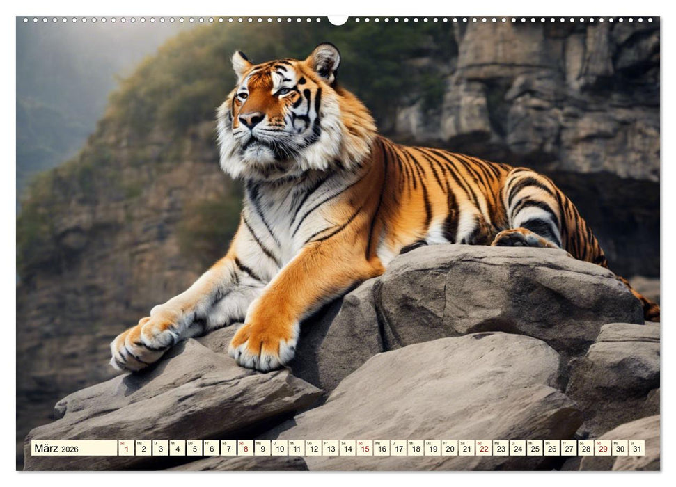 Tiger ganz nah (CALVENDO Premium Wandkalender 2026)