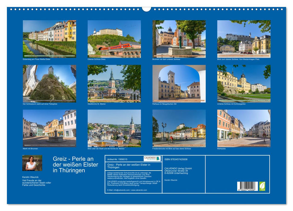 Greiz - Perle an der weißen Elster in Thüringen (CALVENDO Wandkalender 2026)