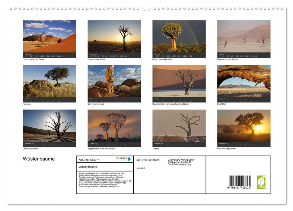 Wüstenbäume (CALVENDO Premium Wandkalender 2026)