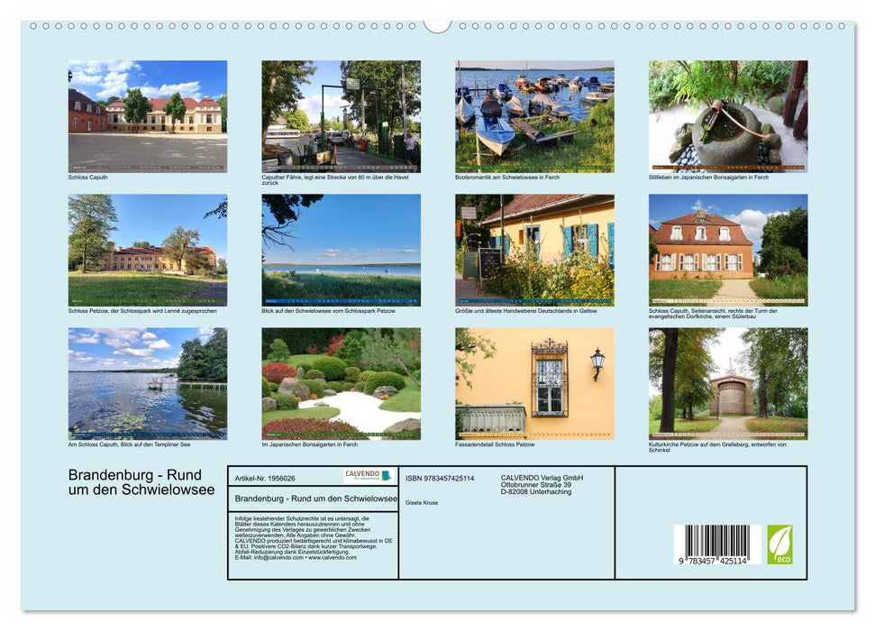 Brandenburg - Rund um den Schwielowsee (CALVENDO Premium Wandkalender 2026)