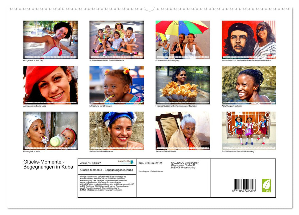 Glücks-Momente - Begegnungen in Kuba (CALVENDO Premium Wandkalender 2026)