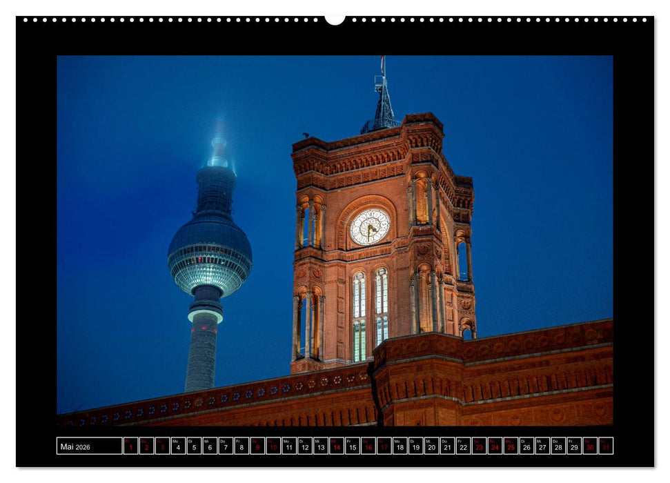 Berlin im Dunkeln (CALVENDO Premium Wandkalender 2026)