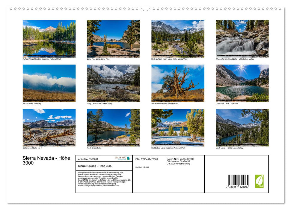 Sierra Nevada - Höhe 3000 (CALVENDO Premium Wandkalender 2026)