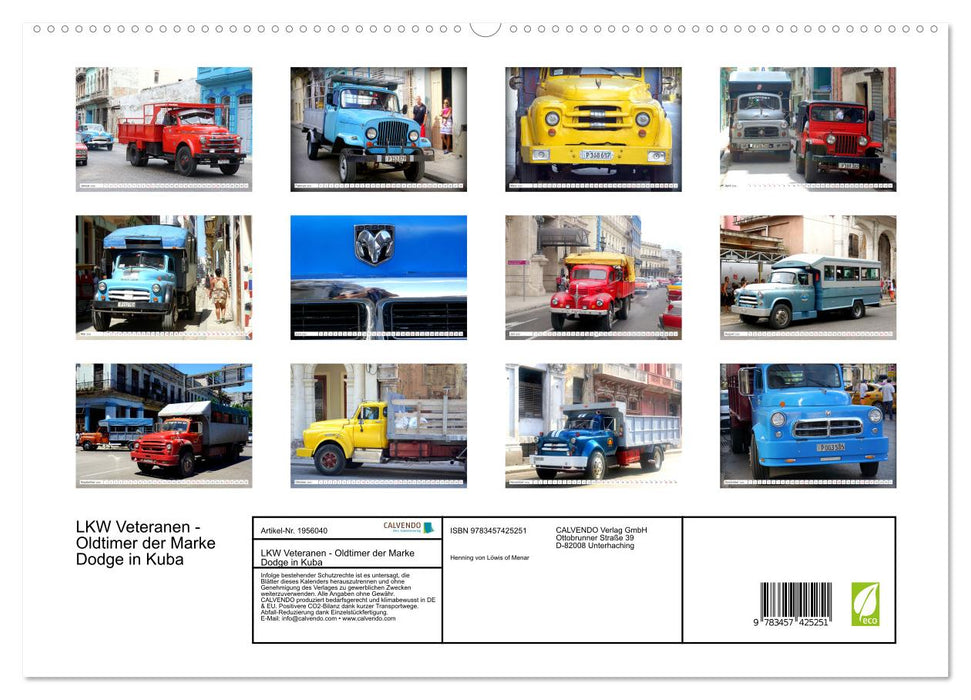 LKW Veteranen - Oldtimer der Marke Dodge in Kuba (CALVENDO Premium Wandkalender 2026)