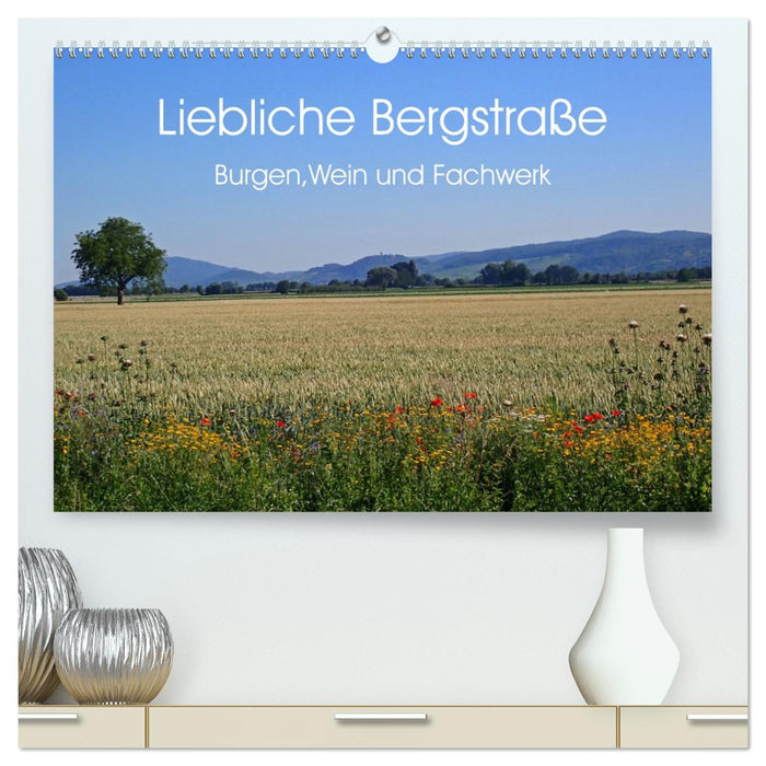 Liebliche Bergstraße - Burgen, Wein und Fachwerk (CALVENDO Premium Wandkalender 2026)