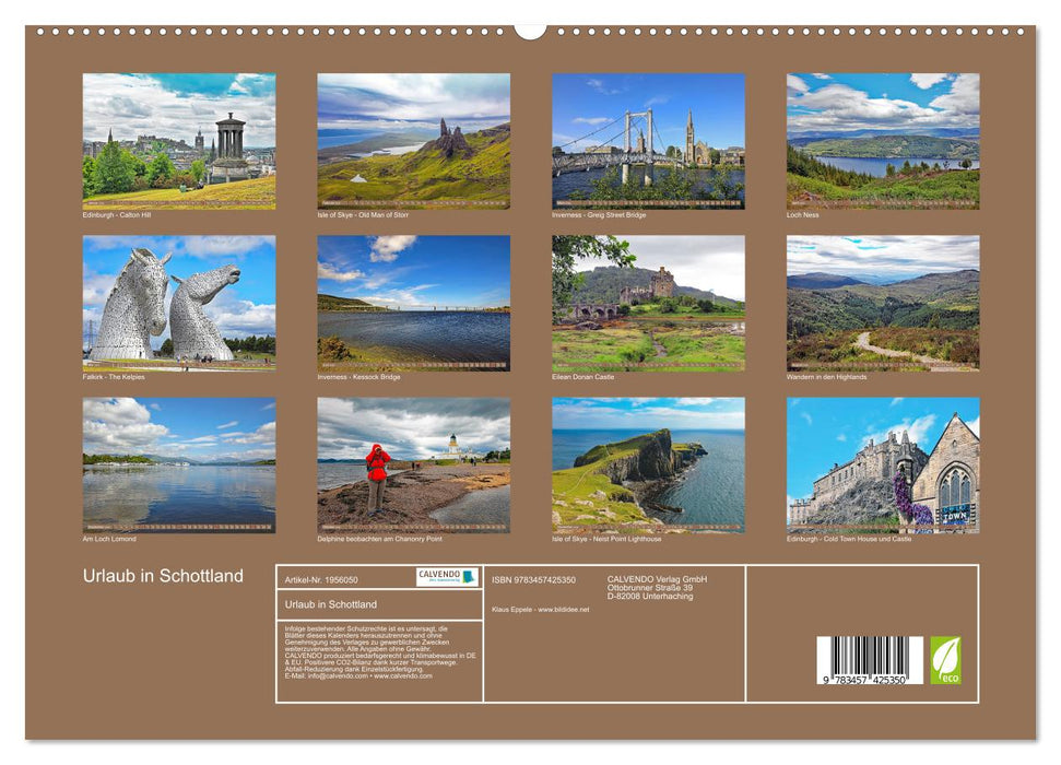 Urlaub in Schottland (CALVENDO Premium Wandkalender 2026)