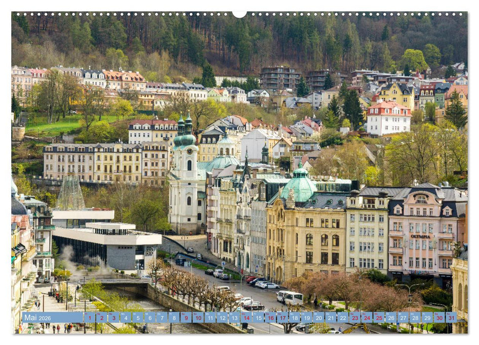 Karlovy Vary - Stadt der heilenden Quellen (CALVENDO Wandkalender 2026)