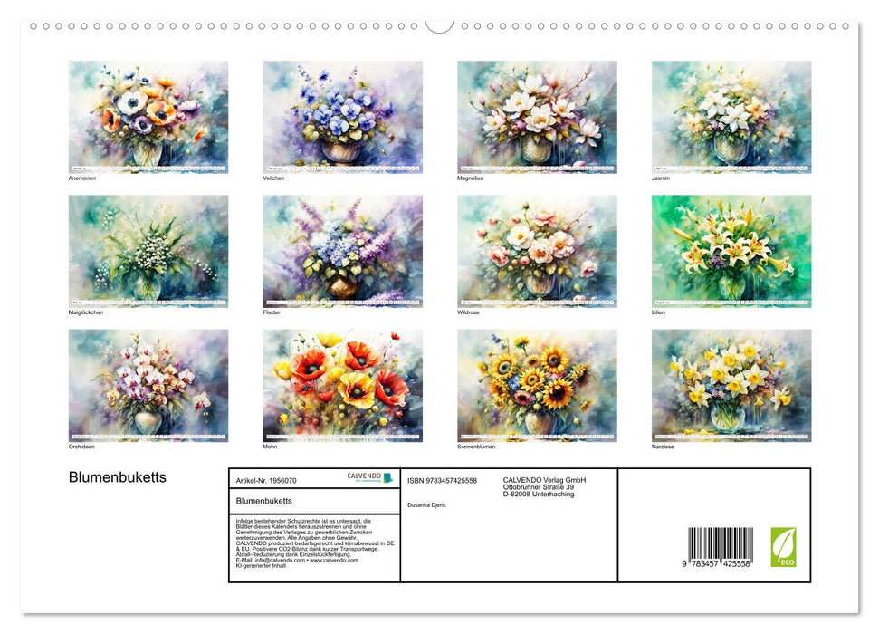 Blumenbuketts (CALVENDO Premium Wandkalender 2026)