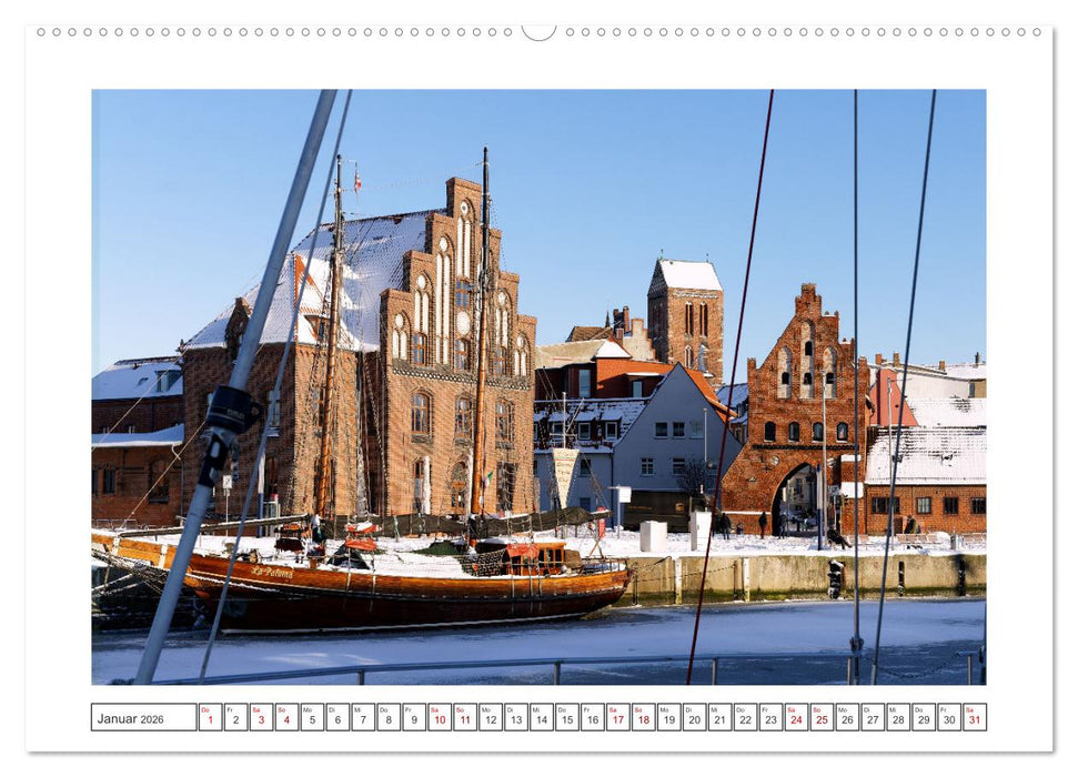 Unser schönes Wismar (CALVENDO Premium Wandkalender 2026)