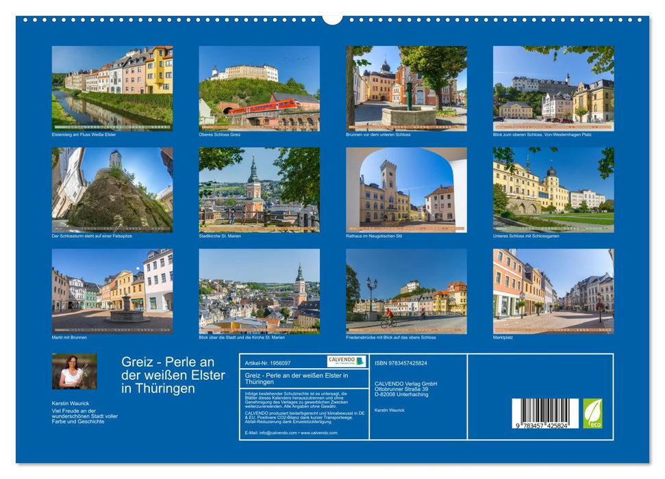 Greiz - Perle an der weißen Elster in Thüringen (CALVENDO Premium Wandkalender 2026)