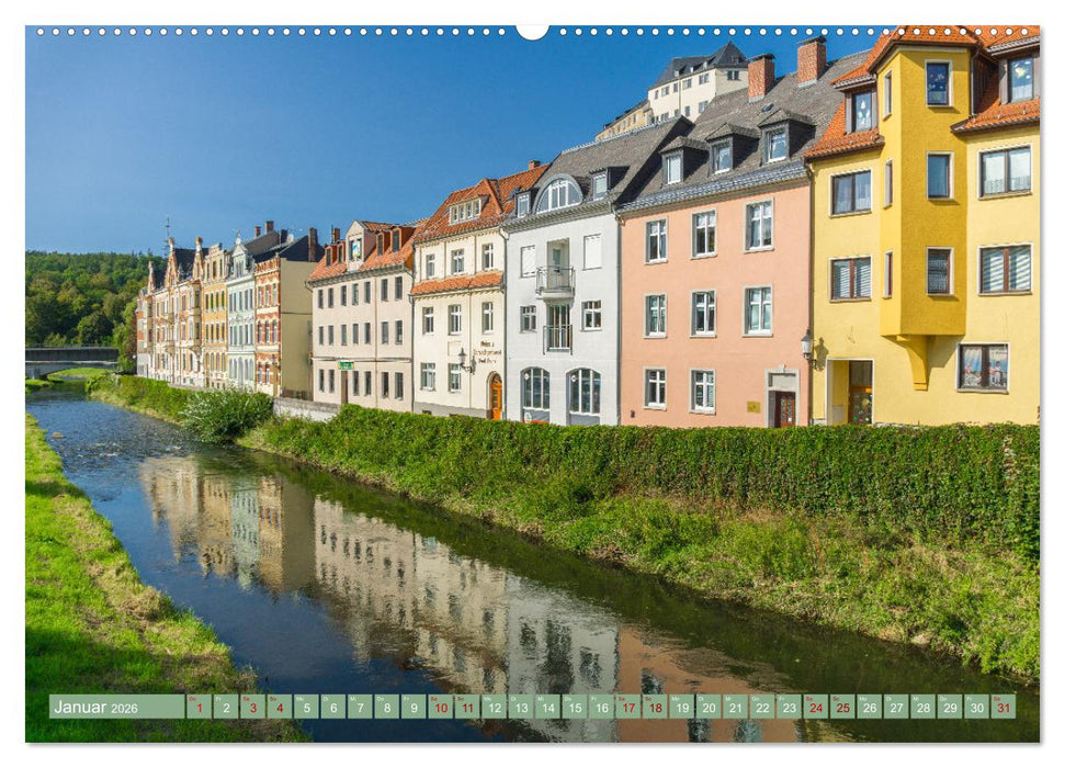 Greiz - Perle an der weißen Elster in Thüringen (CALVENDO Premium Wandkalender 2026)