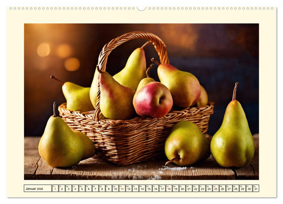 Gesundes frisches Obst (CALVENDO Wandkalender 2026)