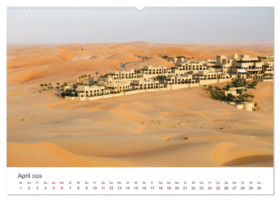Die Dünen in der Wüste von Abu Dhabi (CALVENDO Wandkalender 2026)