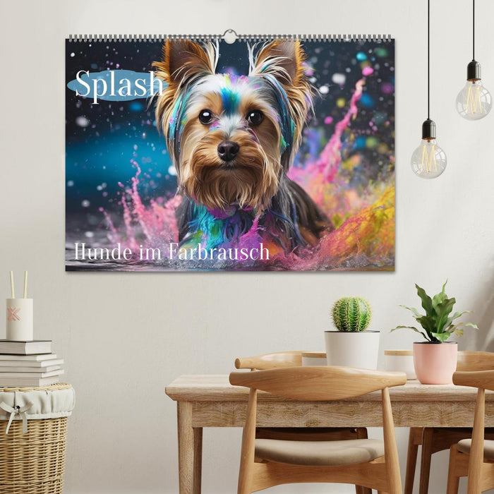 Splash - Hunde im Farbrausch (CALVENDO Wandkalender 2026)