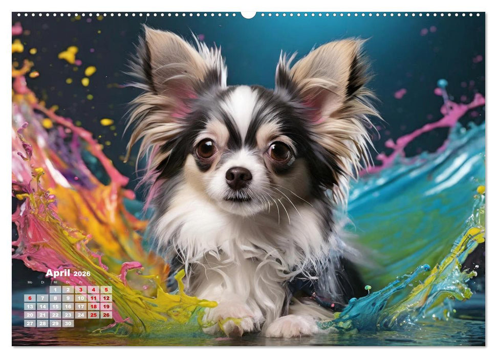 Splash - Hunde im Farbrausch (CALVENDO Wandkalender 2026)