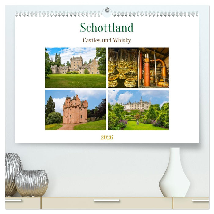 Schottland - Castles und Whisky (CALVENDO Premium Wandkalender 2026)