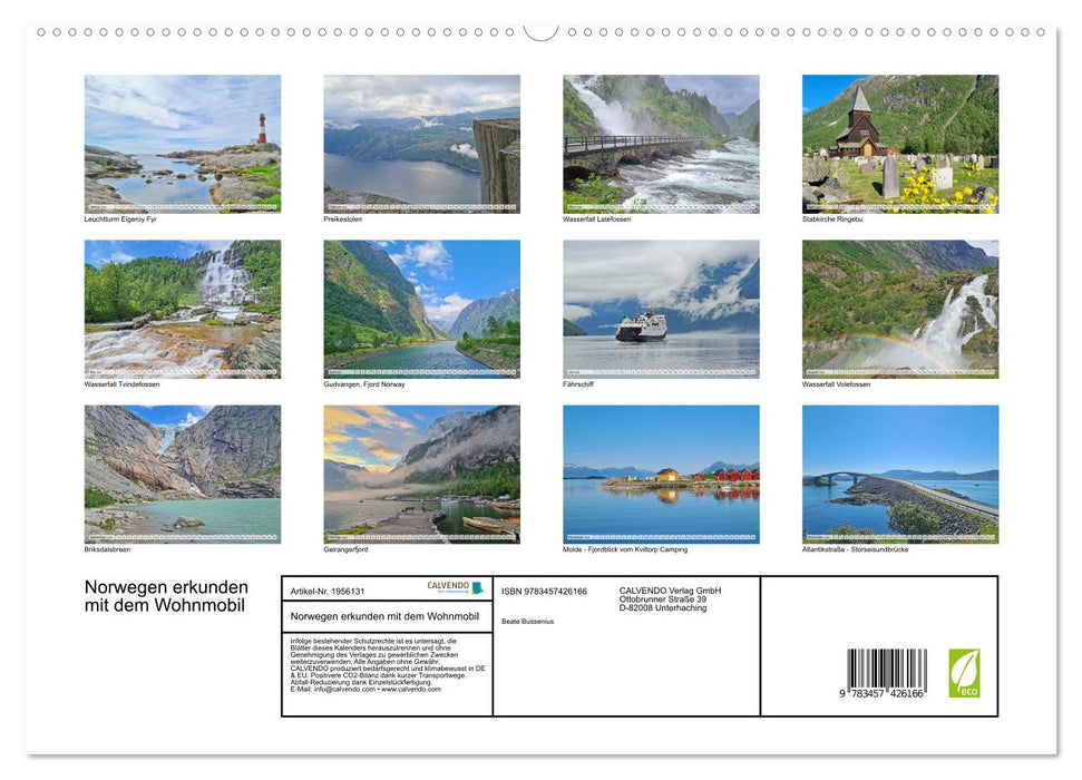 Norwegen erkunden mit dem Wohnmobil (CALVENDO Premium Wandkalender 2026)