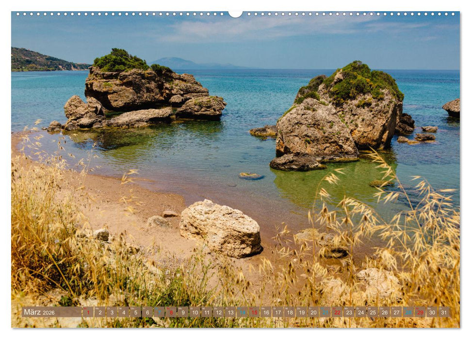 Zakynthos und Kefalonia Trauminseln im Ionischen Meer (CALVENDO Premium Wandkalender 2026)