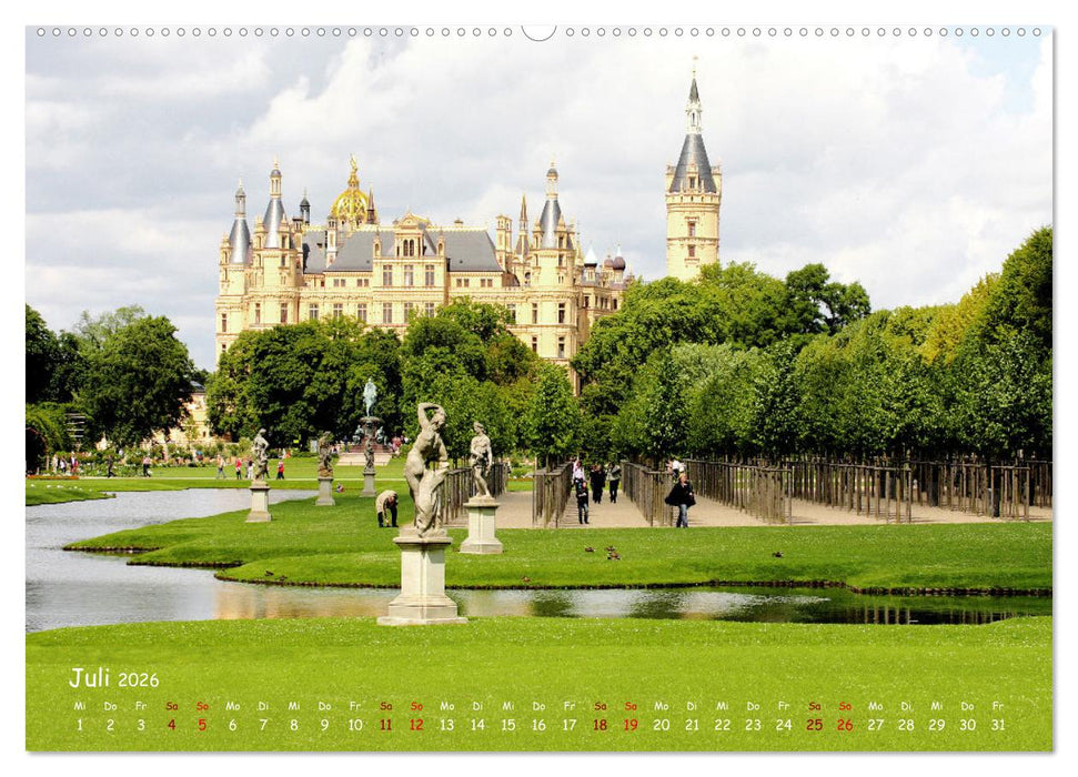 Schlösser in Ostdeutschland (CALVENDO Premium Wandkalender 2026)