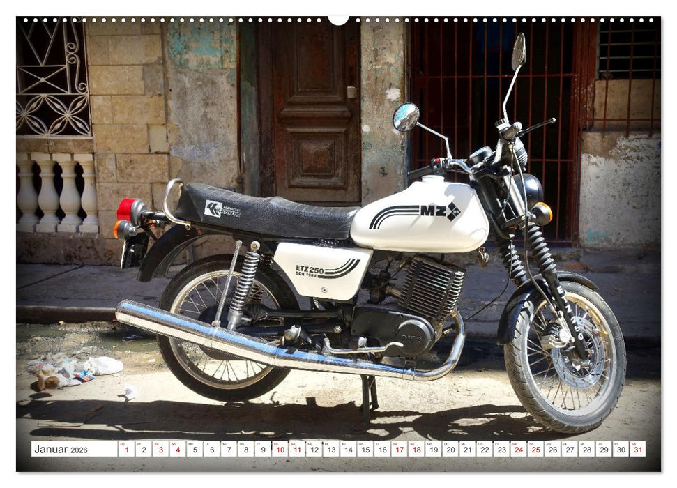 MZ ETZ 250 - Exportschlager der DDR (CALVENDO Premium Wandkalender 2026)