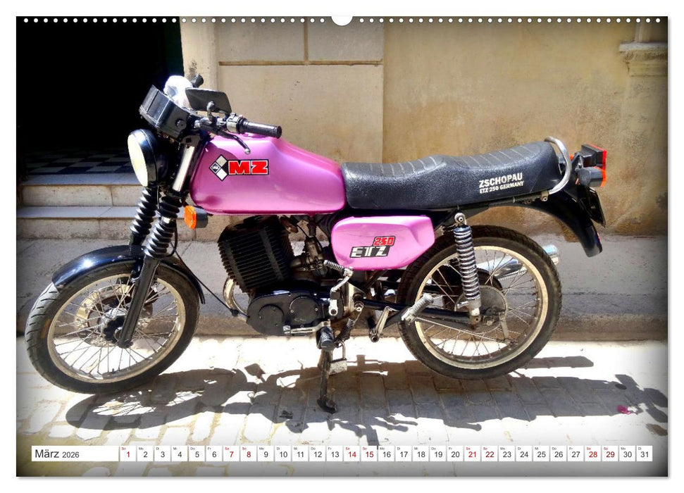 MZ ETZ 250 - Exportschlager der DDR (CALVENDO Premium Wandkalender 2026)