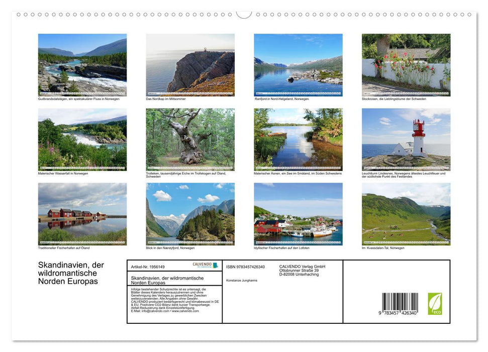 Skandinavien, der wildromantische Norden Europas (CALVENDO Premium Wandkalender 2026)