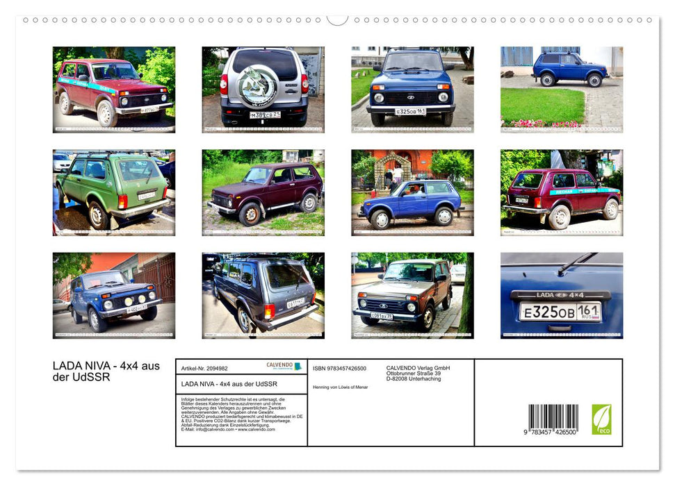 LADA NIVA - 4x4 aus der UdSSR (CALVENDO Premium Wandkalender 2026)