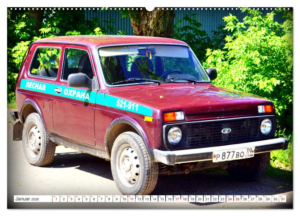 LADA NIVA - 4x4 aus der UdSSR (CALVENDO Premium Wandkalender 2026)