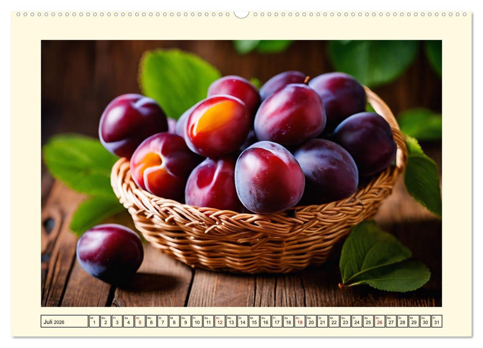 Gesundes frisches Obst (CALVENDO Premium Wandkalender 2026)