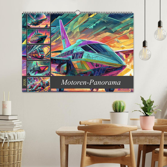 Motoren-Panorama (CALVENDO Wandkalender 2026)