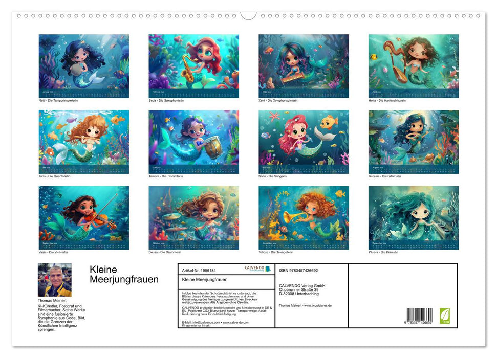 Kleine Meerjungfrauen (CALVENDO Wandkalender 2026)