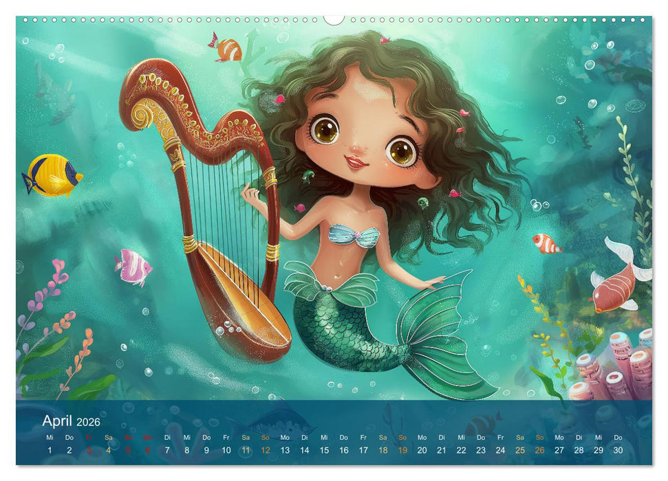 Kleine Meerjungfrauen (CALVENDO Wandkalender 2026)