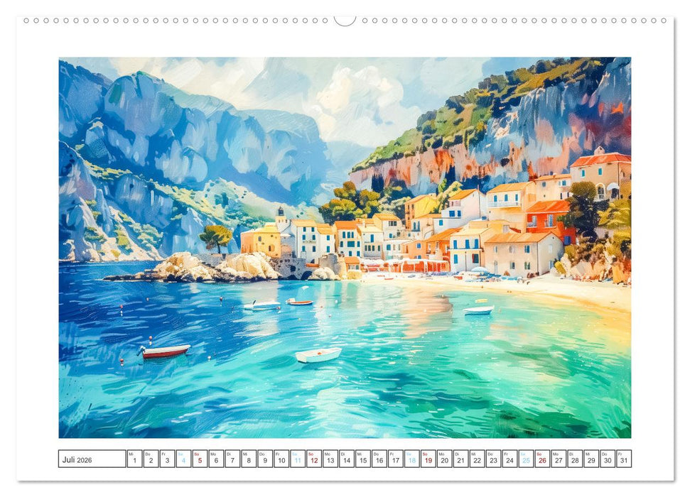 Mediterrane Landschaften (CALVENDO Premium Wandkalender 2026)