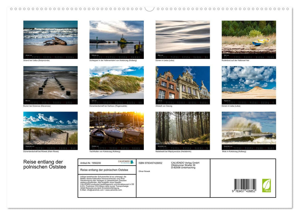 Reise entlang der polnischen Oststee (CALVENDO Premium Wandkalender 2026)
