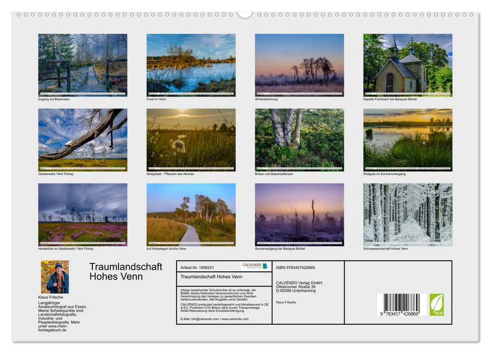 Traumlandschaft Hohes Venn (CALVENDO Premium Wandkalender 2026)