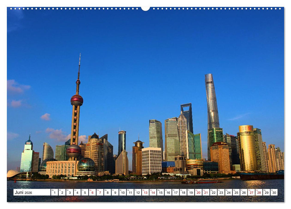 Skylines der schönsten Metropolen weltweit (CALVENDO Premium Wandkalender 2026)