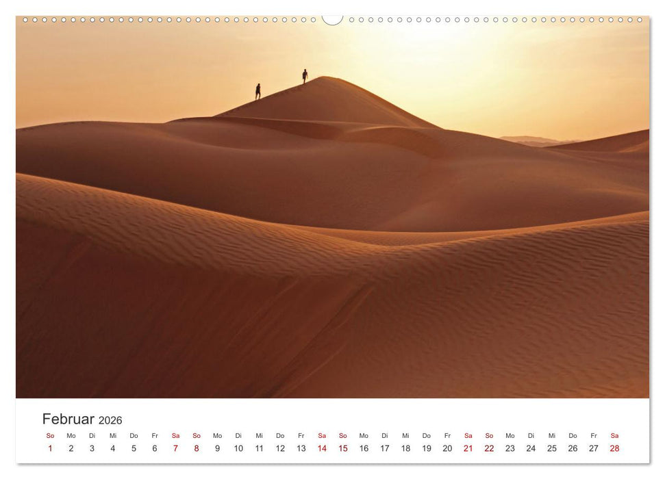 Die Dünen in der Wüste von Abu Dhabi (CALVENDO Premium Wandkalender 2026)