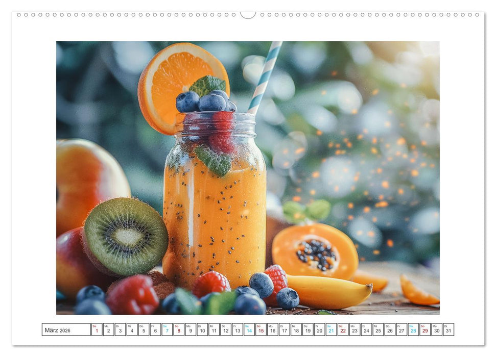 Leckere Smoothies (CALVENDO Premium Wandkalender 2026)